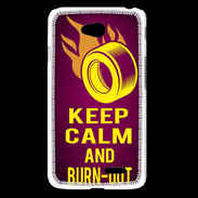 Coque LG L65 Keep Calm and Burn Out Rose