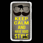 Coque LG L65 Keep Calm and Have a good Style Gris