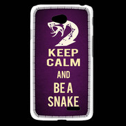 Coque LG L65 Keep Calm and Be a Snake Violet