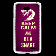 Coque LG L65 Keep Calm and Be a Snake Rose