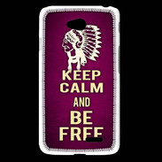 Coque LG L65 Keep Calm and Be Free Rose
