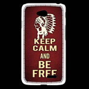 Coque LG L65 Keep Calm and Be Free Rouge