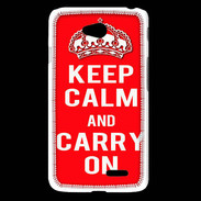 Coque LG L65 Keep Calm and Carry on Rouge