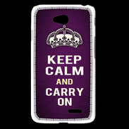 Coque LG L65 Keep Calm and Carry on Violet
