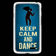 Coque LG L65 Keep Calm and Dance Bleu