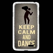 Coque LG L65 Keep Calm and Dance Gris