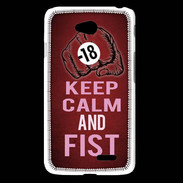 Coque LG L65 Keep Calm and Fist Rouge