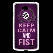Coque LG L65 Keep Calm and Fist Violet