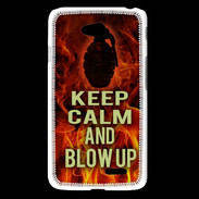 Coque LG L65 Keep Calm and Grenade Feu