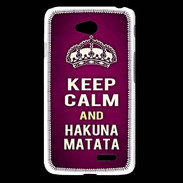 Coque LG L65 Keep Calm and Hakuna Matata rose