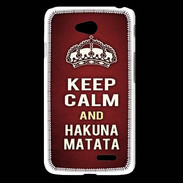 Coque LG L65 Keep Calm and Hakuna Matata Rouge