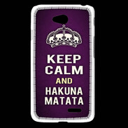 Coque LG L65 Keep Calm and Hakuna Matata Violet