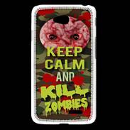 Coque LG L65 Keep Calm and Kill Zombies camouflage