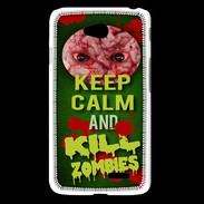 Coque LG L65 Keep Calm and Kill Zombies Vert
