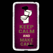 Coque LG L65 Keep Calm and Make cake Rose