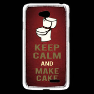 Coque LG L65 Keep Calm and Make cake Rouge