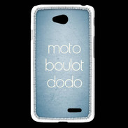 Coque LG L65 Moto Boulot Dodo Bleu ZG