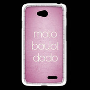 Coque LG L65 Moto Boulot Dodo rose ZG
