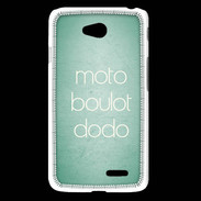 Coque LG L65 Moto Boulot Dodo Vert ZG