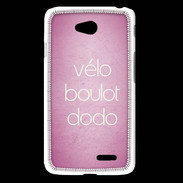 Coque LG L65 Vélo Boulot Dodo Rose ZG