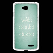 Coque LG L65 Vélo Boulot Dodo Vert ZG