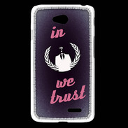 Coque LG L65 In anonymous We trust Rouge ZG