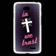 Coque LG L65 In Christ We trust Rouge ZG