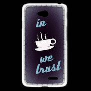 Coque LG L65 In Coffee We trust Bleu ZG