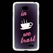 Coque LG L65 In Coffee We trust Rouge ZG