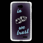 Coque LG L65 In Gamble We trust Bleu ZG