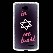 Coque LG L65 In Judaïsme We trust Rouge ZG 