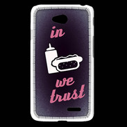Coque LG L65 In Junk We trust Rouge ZG