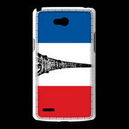 Coque LG L80 Drapeau français et Tour Eiffel