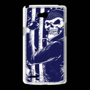 Coque LG L80 Tête de mort Biker USA