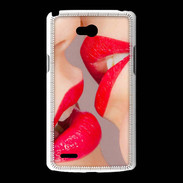 Coque LG L80 Bouche sexy Lesbienne et rouge à lèvres gloss
