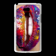 Coque LG L80 Lèvres multicouleurs