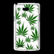 Coque LG L80 Feuille de cannabis sur fond blanc