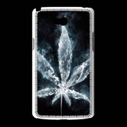Coque LG L80 Feuille de cannabis en fumée