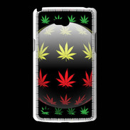 Coque LG L80 Effet cannabis sur fond noir