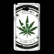 Coque LG L80 Grunge stamp with marijuana leaf