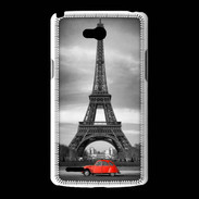 Coque LG L80 Vintage Tour Eiffel et 2 cv