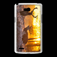 Coque LG L80 Cerf au couché de soleil 600