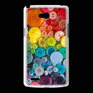 Coque LG L80 Arc en ciel de boutons de couture