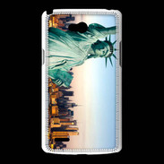 Coque LG L80 Statue de la liberté et ville de New York 15