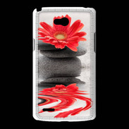 Coque LG L80 Fleurs et galet