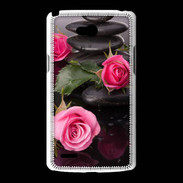 Coque LG L80 Rose et Galet Zen