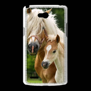 Coque LG L80 Cheval et poulain