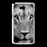 Coque LG L80 Lion en noir et blanc