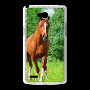 Coque LG L80 Cheval arabe robe marron et blanche