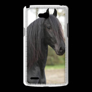 Coque LG L80 Magnifique cheval noir 5